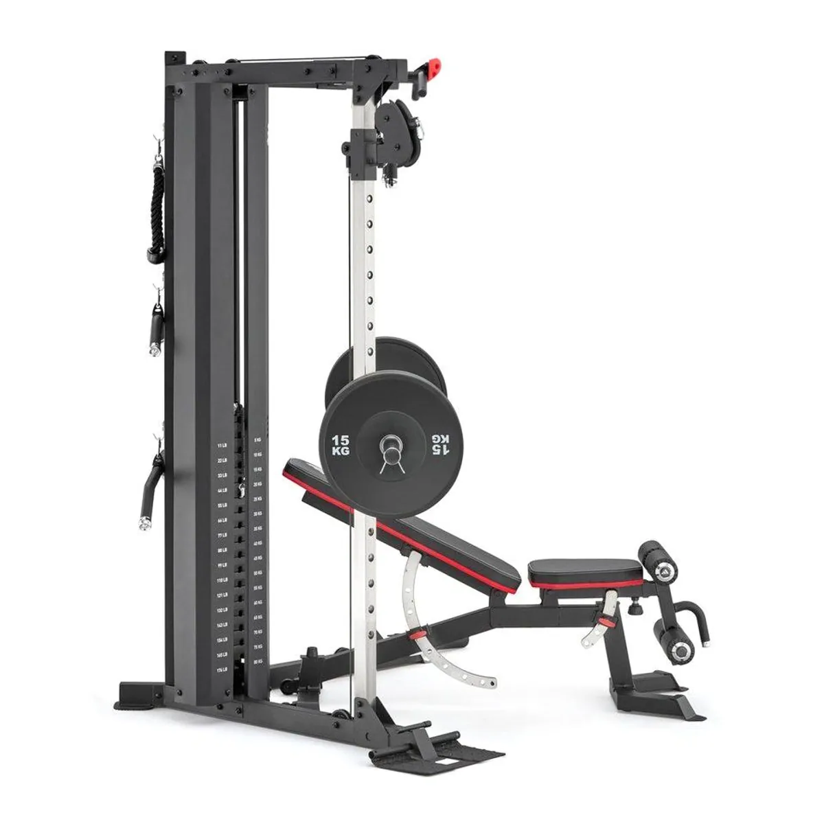 adidas Performance Cable Crossover, 2x80 kg Gewichtsblöcke, 40-fach verstellbar, integriertes Rack