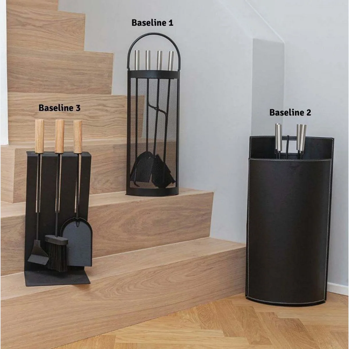ADURO Kamingarnitur Baseline 3, Schürhaken, Schaufel & Besen, stabil & dekorativ 3