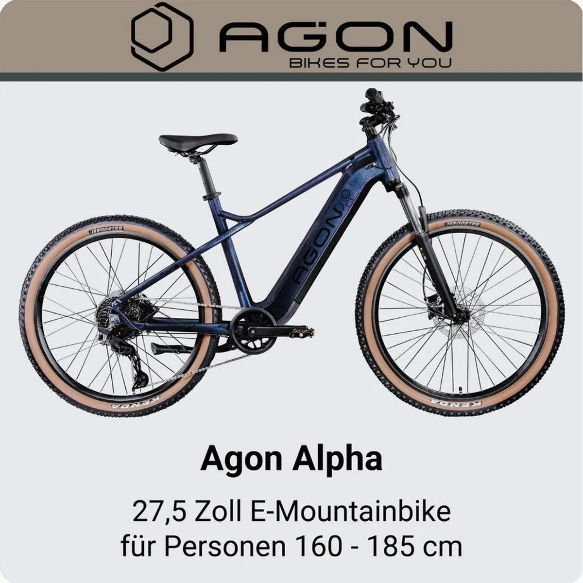 Agon E-Bike Mountainbike Alpha, 10 Gang Shimano Deore, 540 Wh Akku 2