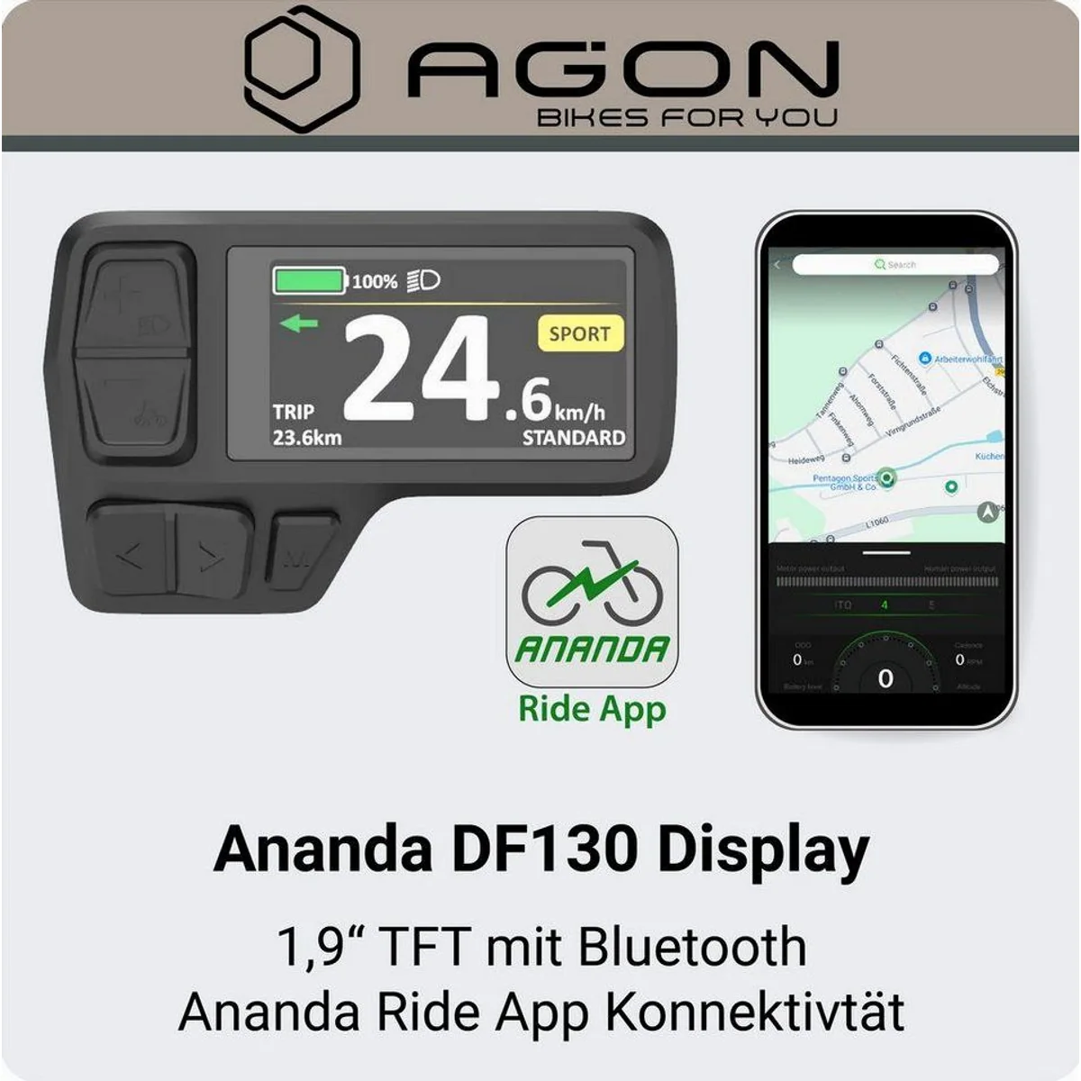 Agon E-Bike Mountainbike Alpha, 10 Gang Shimano Deore, 540 Wh Akku 4
