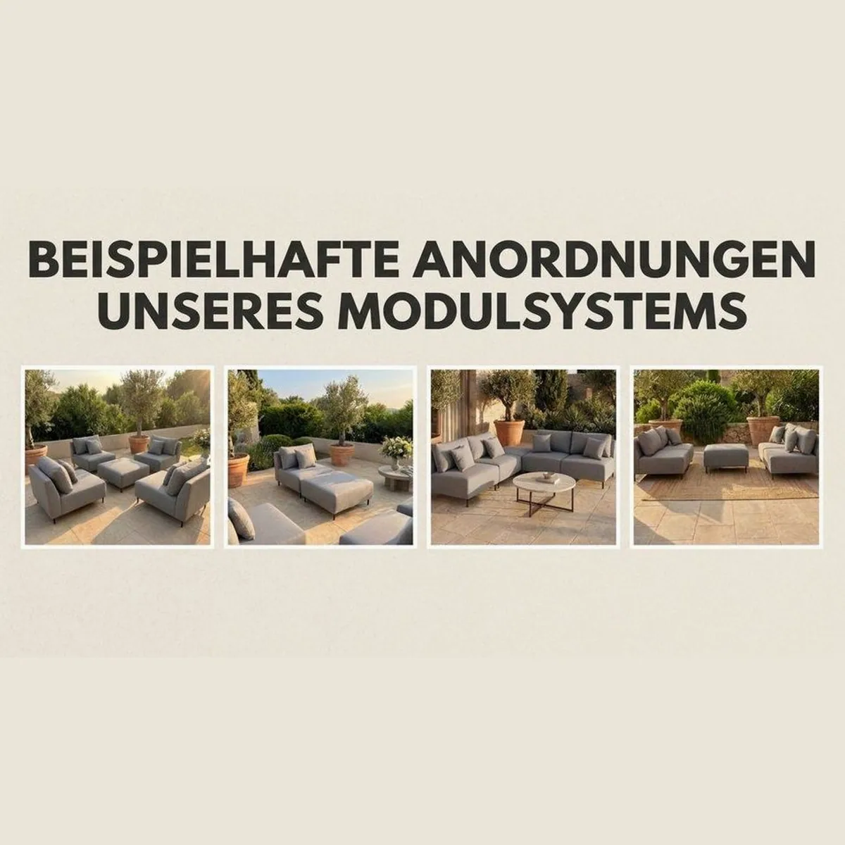 A&J MöbelLand Gartenlounge-Set SUN, modernes Design, hohe Funktionalität, wetterfester Stoff 3
