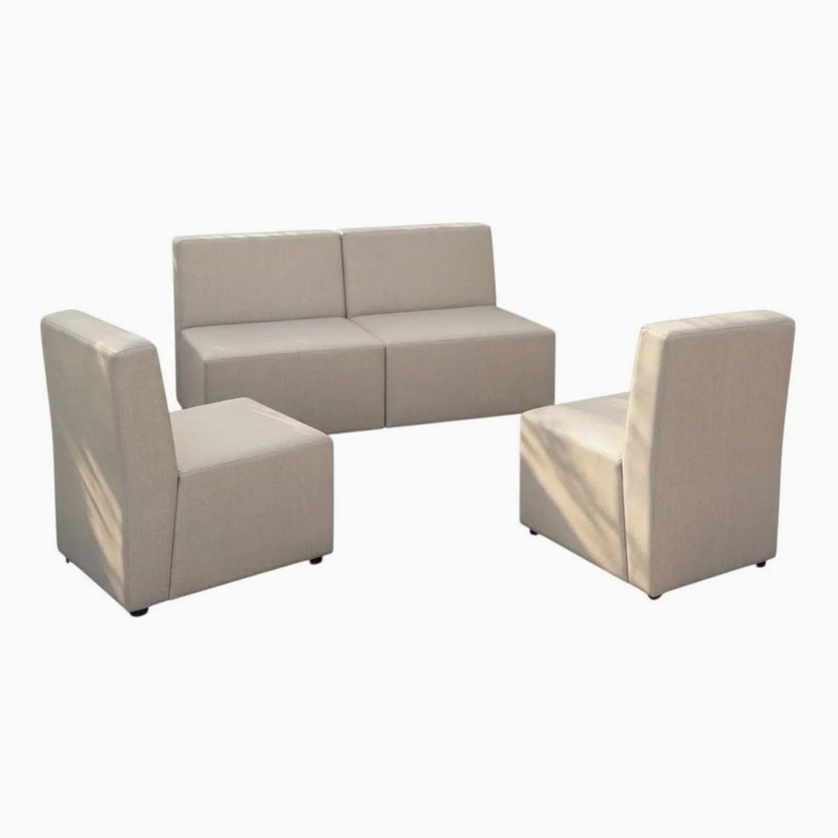 A&J MöbelLand Gartenlounge-Set GOLD, modernes Design, hoher Komfort, wetterfester Bezug 2