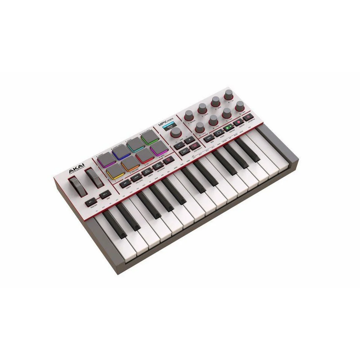 Akai MPK Mini MK IV, kompakter MIDI-Controller, RGB-Pads, USB-C-Anschluss