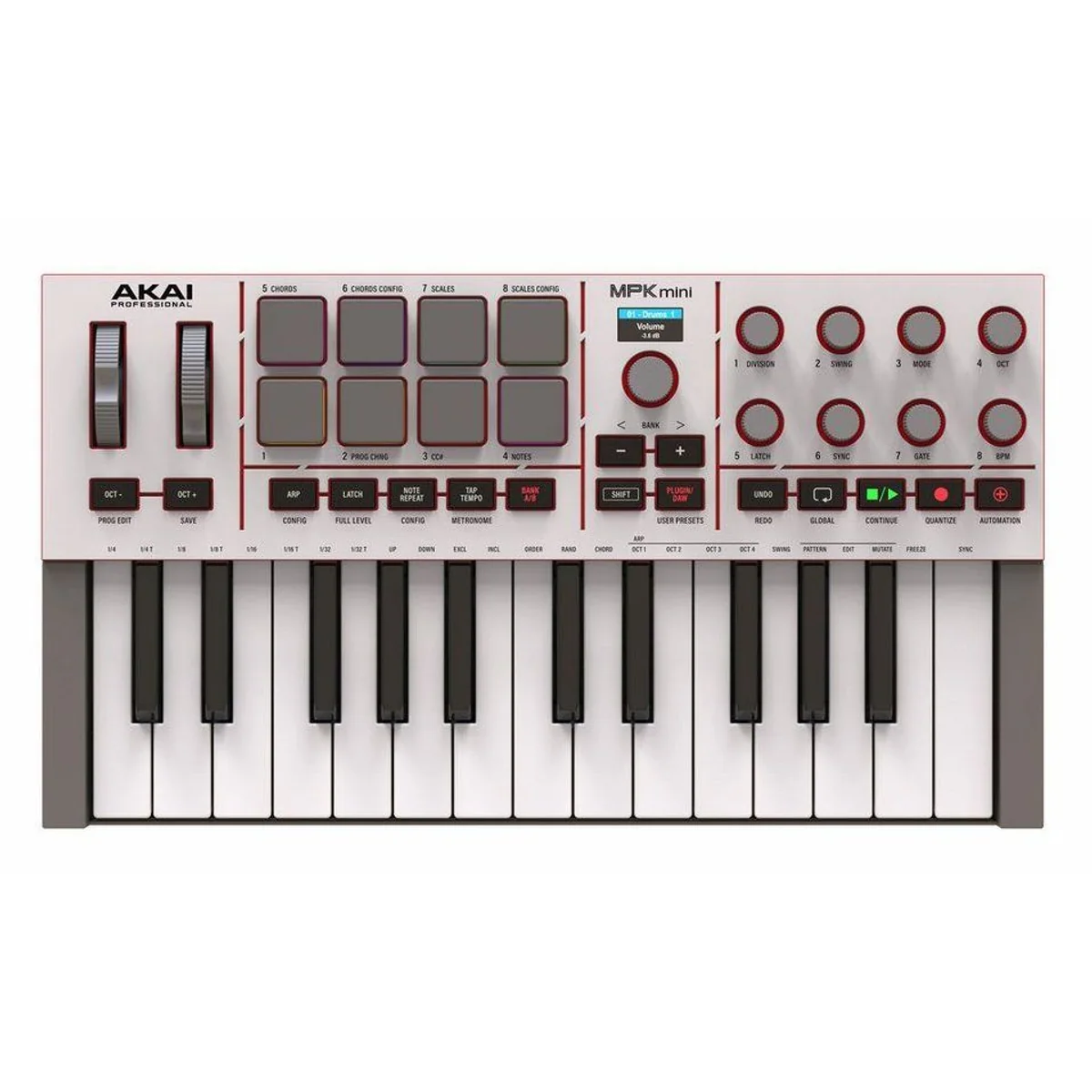 Akai MPK Mini MK IV, kompakter MIDI-Controller, RGB-Pads, USB-C-Anschluss 2