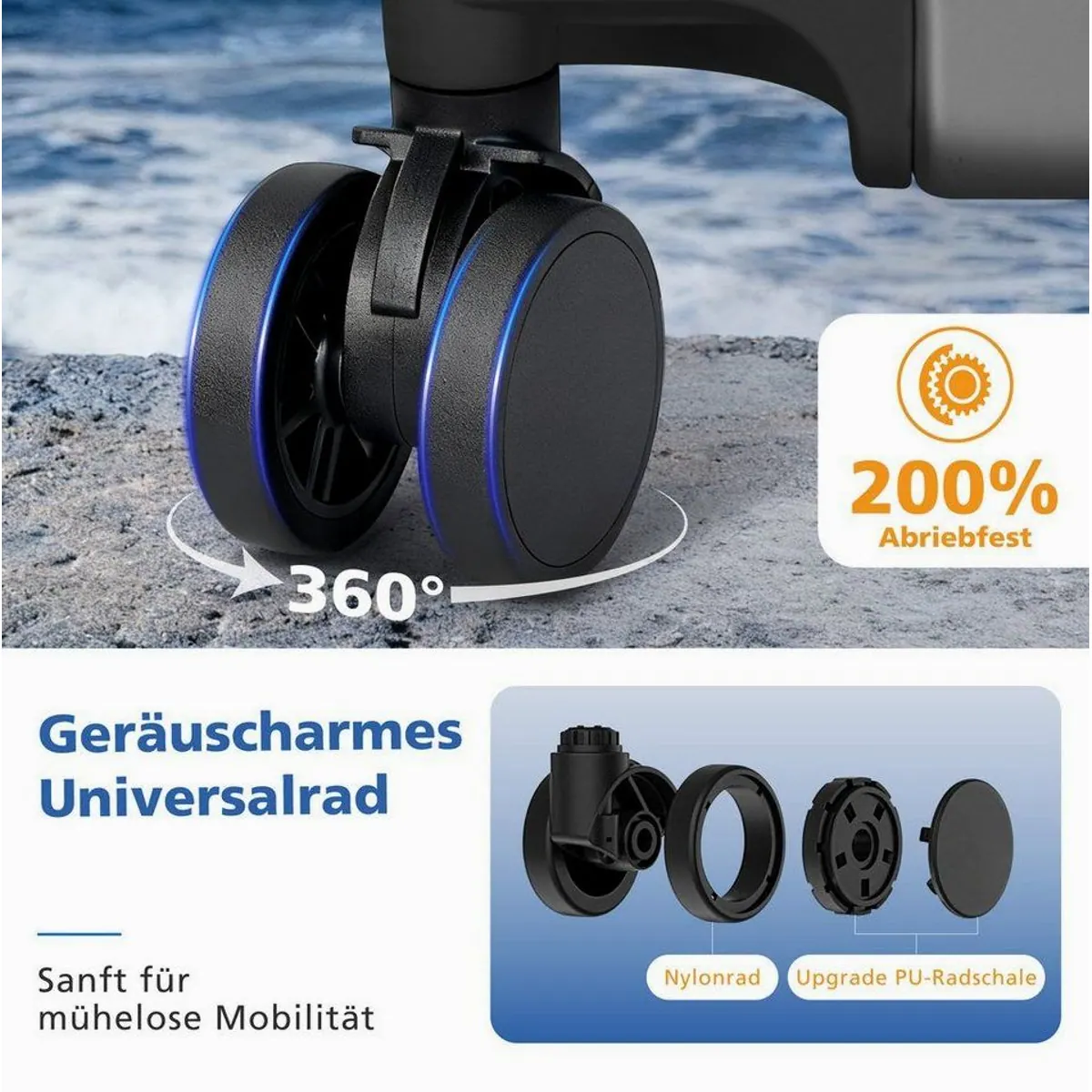 ALPHA CAMP Koffer Hartschale, TSA-Schloss, Aluminiumrahmen — robust, leicht, vielseitig 5