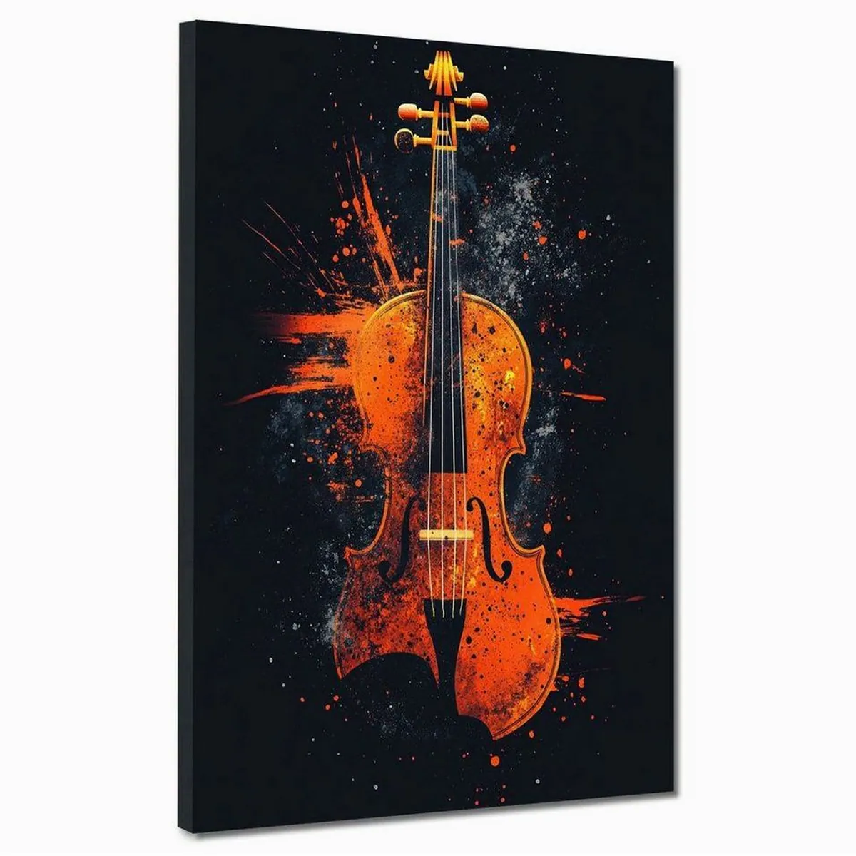 Artedinoi Leinwandbild Violine, Farbspiel in Rost und Anthrazit – modern und elegant