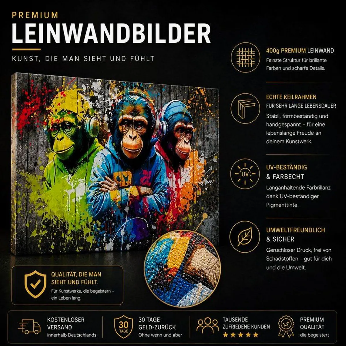 Artedinoi Leinwandbild Violine, Farbspiel in Rost und Anthrazit – modern und elegant 5