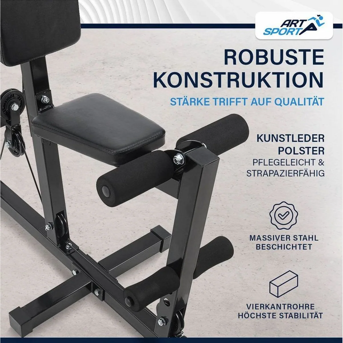 ArtSport ProfiGym 2000 Kraftstation, 9 Gewichtsblöcke, platzsparend, vielseitig einsetzbar 3