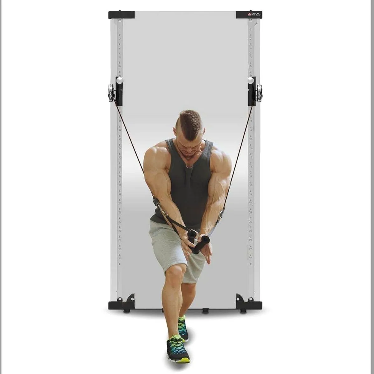 AsVIVA MG9 Kabelzug-Kraftstation, platzsparend, 100 kg Widerstand, duale Nutzung