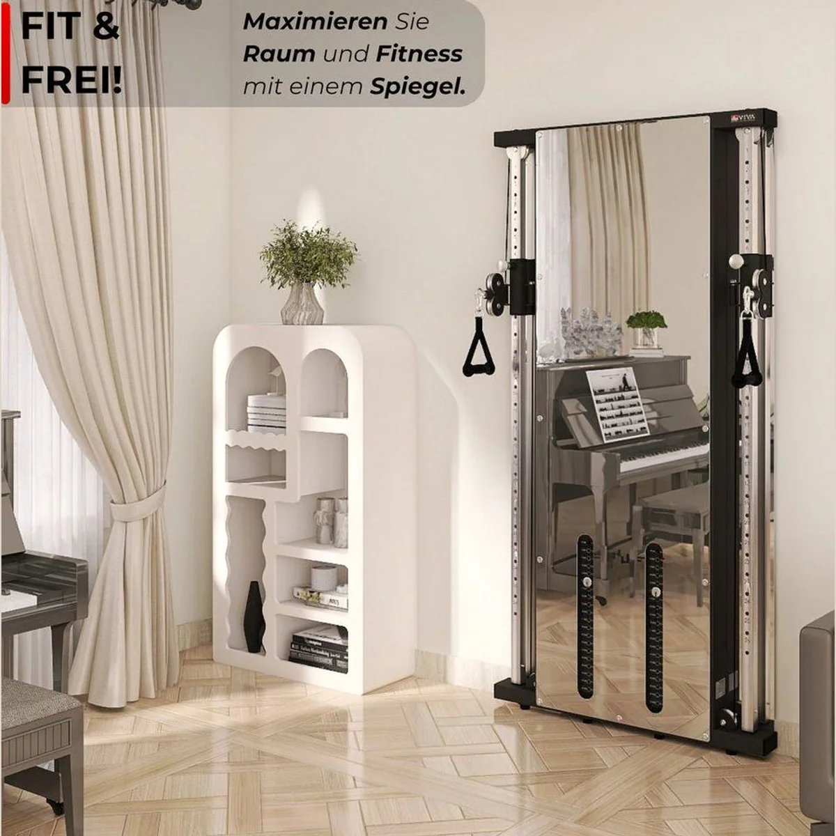 AsVIVA MG9 Kabelzug-Kraftstation, platzsparend, 100 kg Widerstand, duale Nutzung 5