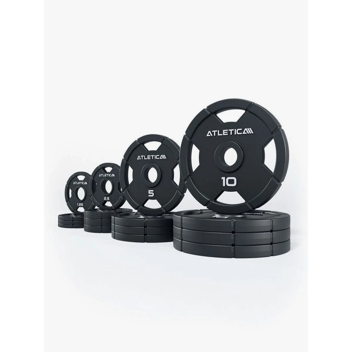 ATLETICA Hantelscheiben 4H Iron Plates Set, 75kg, rostresistente Lackierung, 50mm