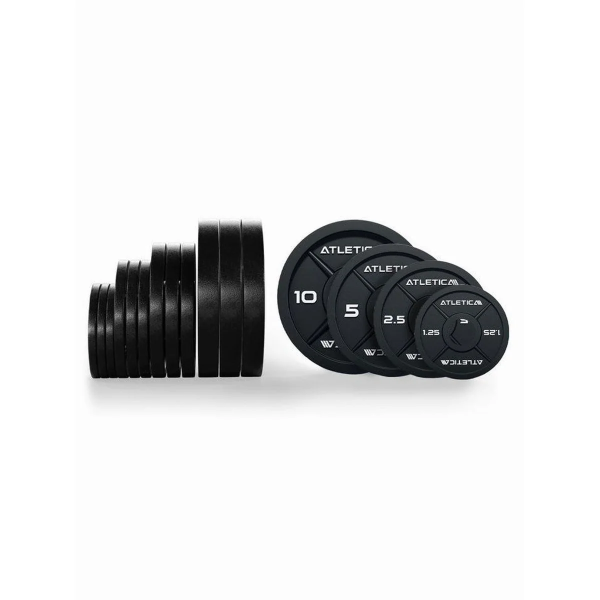 ATLETICA Hantelscheiben Set, 75 kg, Gusseisen, 50 mm 3