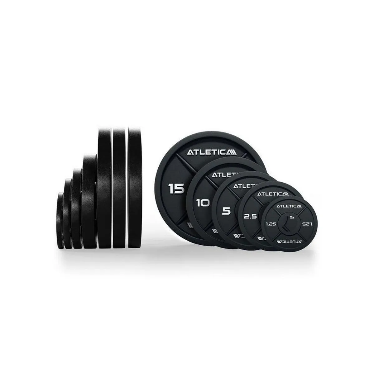 ATLETICA Hantelscheiben Set 97,5 kg, Gusseisen, 50 mm — vielseitig, langlebig, klassisch 3