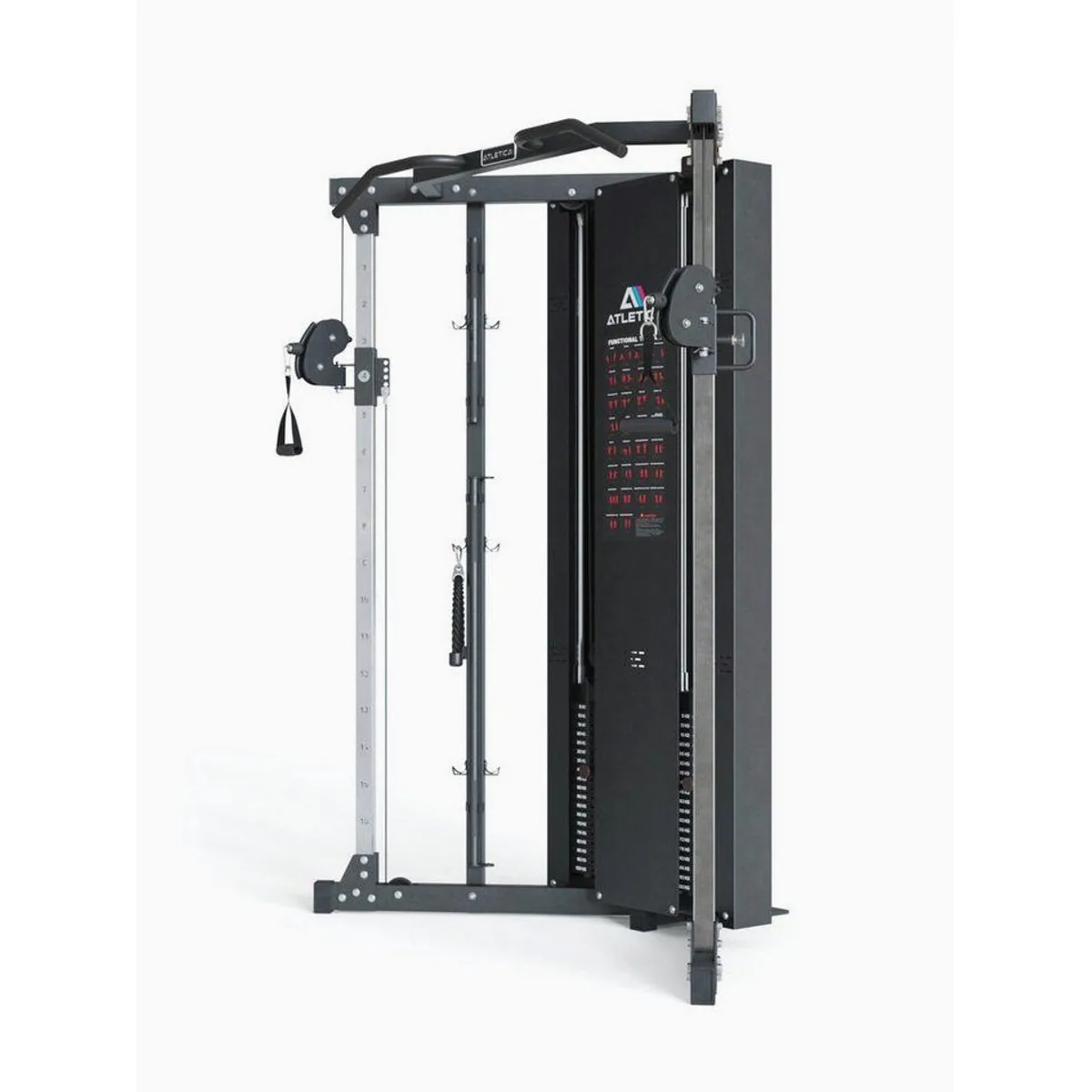 ATLETICA X-Five Kraftstation, 180 kg Steckgewichte, 2 Höhen, vielseitige Trainingsmöglichkeiten