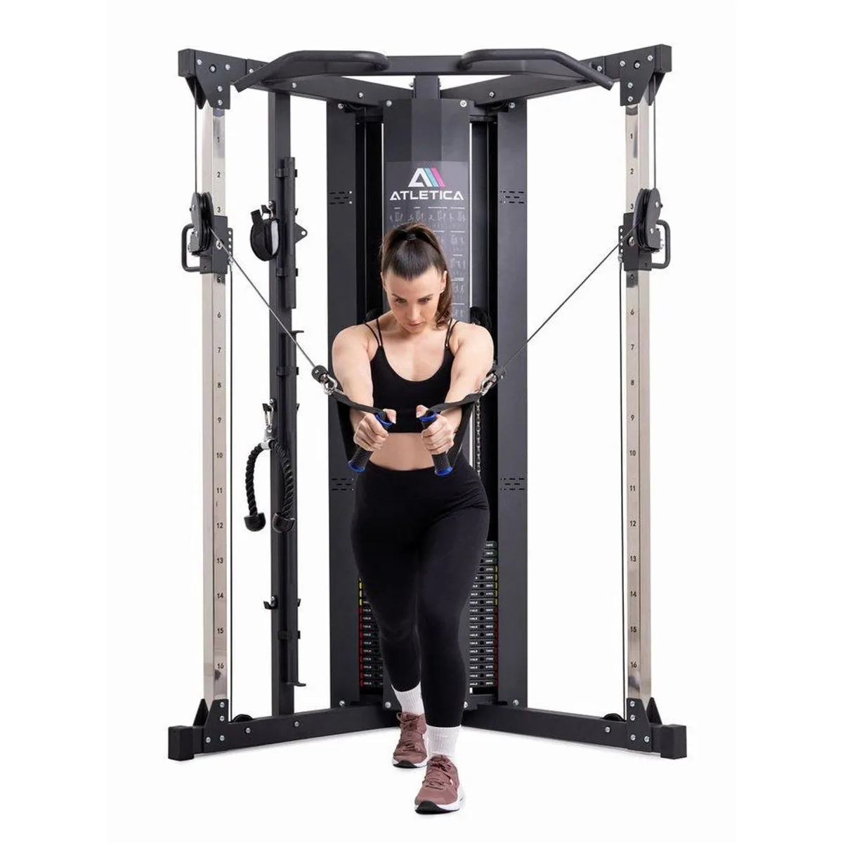 ATLETICA X-Five Kraftstation, 180 kg Steckgewichte, 2 Höhen, vielseitige Trainingsmöglichkeiten 2