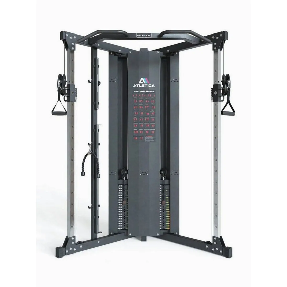 ATLETICA X-Five Kraftstation, 180 kg Steckgewichte, 2 Höhen, vielseitige Trainingsmöglichkeiten 4