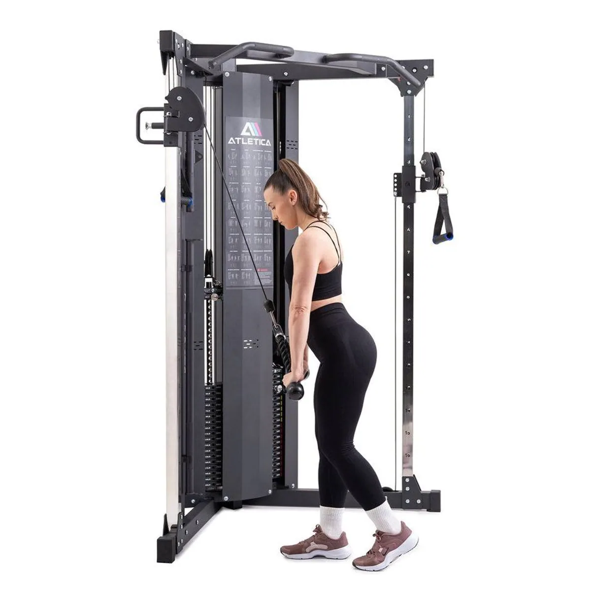 ATLETICA X-Five Kraftstation, 180 kg Steckgewichte, 2 Höhen, vielseitige Trainingsmöglichkeiten 5