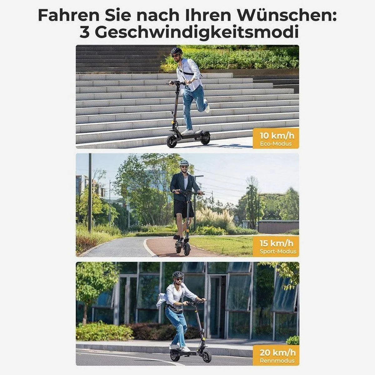 Ausom L1 E-Scooter, 90 km Reichweite, 500 W Motor, E-ABS-Bremssystem 5