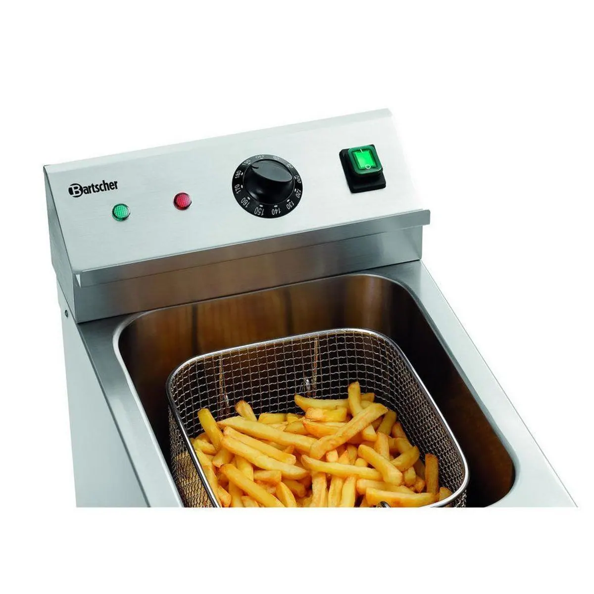 Bartscher Induktions-Fritteuse 8L Plus, präzise Temperaturregelung, Edelstahl 4