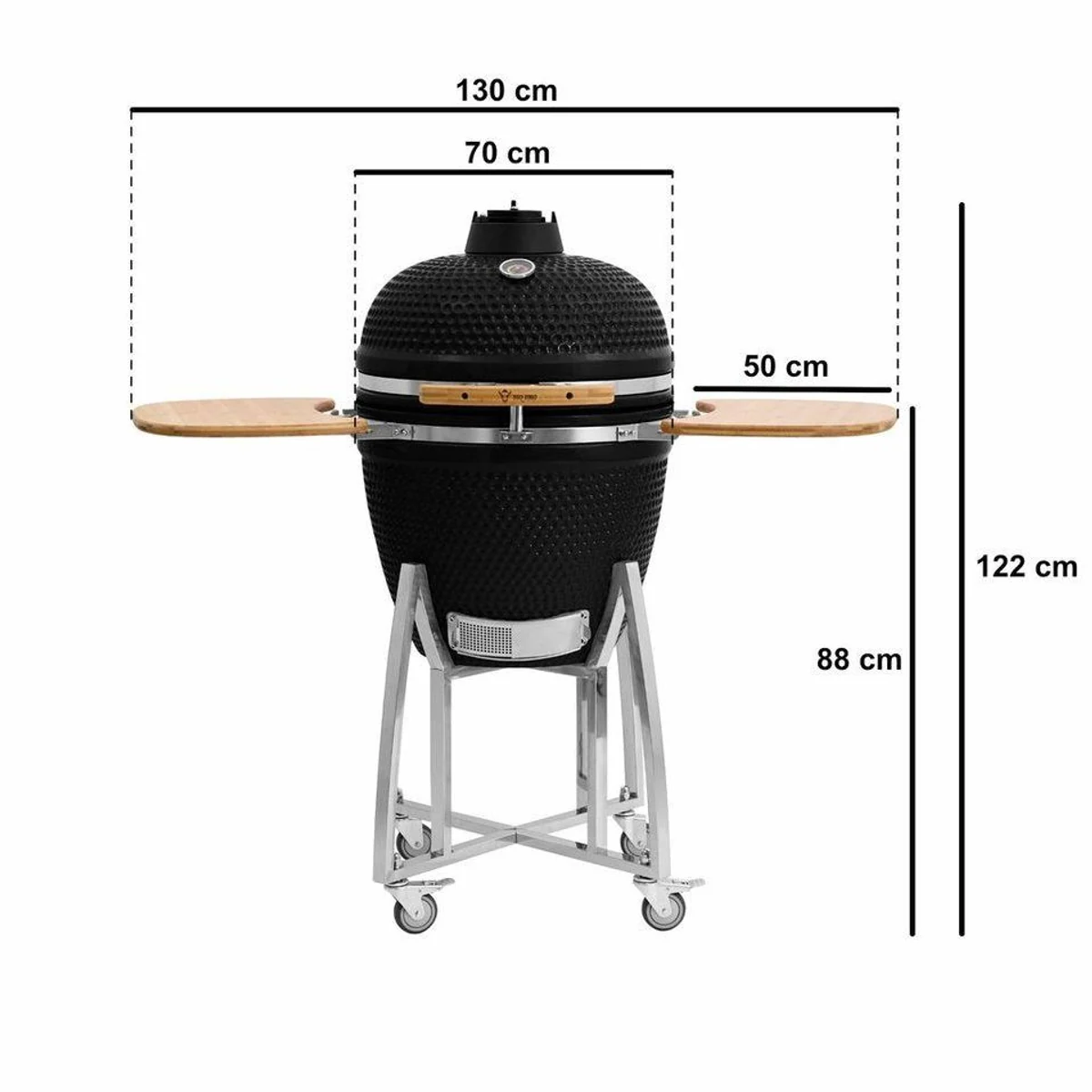 BBQ-Toro KURO Keramikgrill, Ø 52 cm, vielseitig einsetzbar 3