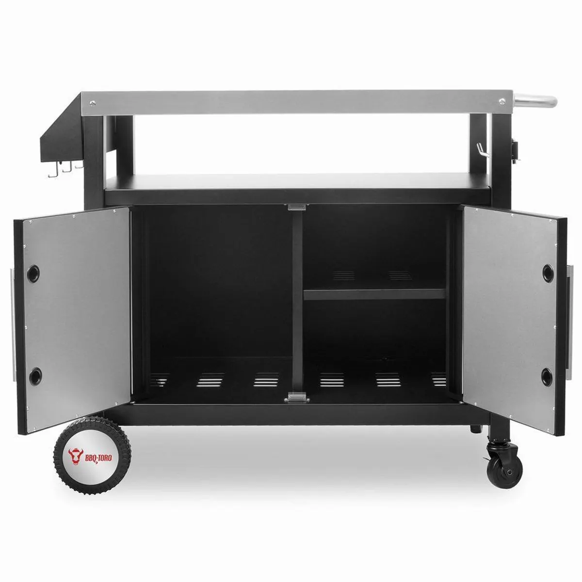 BBQ-Toro Grillwagen 103,5 x 59 x 81 cm, große Arbeitsfläche, stabiler Stauraum 3