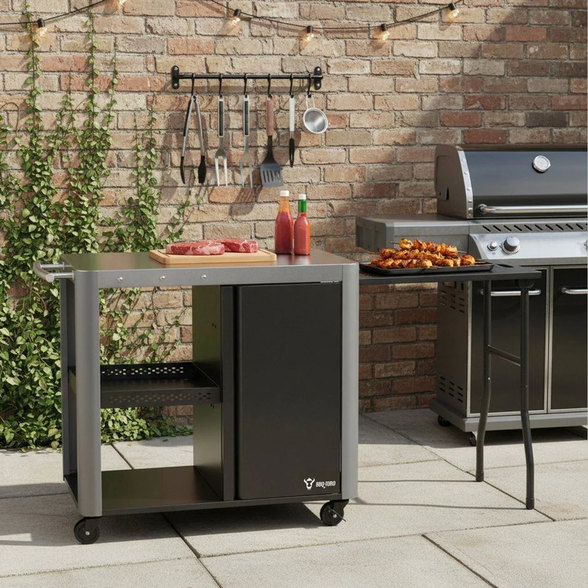 BBQ-Toro Grillablagetisch, große Arbeitsfläche, stabil und mobil 2