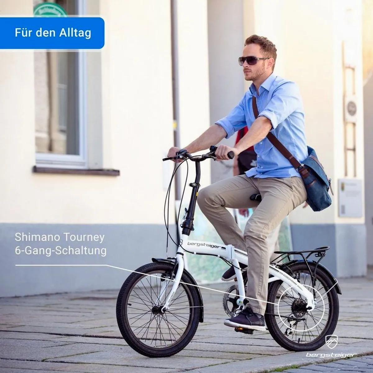 bergsteiger Faltrad Windsor 20 Zoll, Shimano 6-Gang, Klappbar, Unisex 2