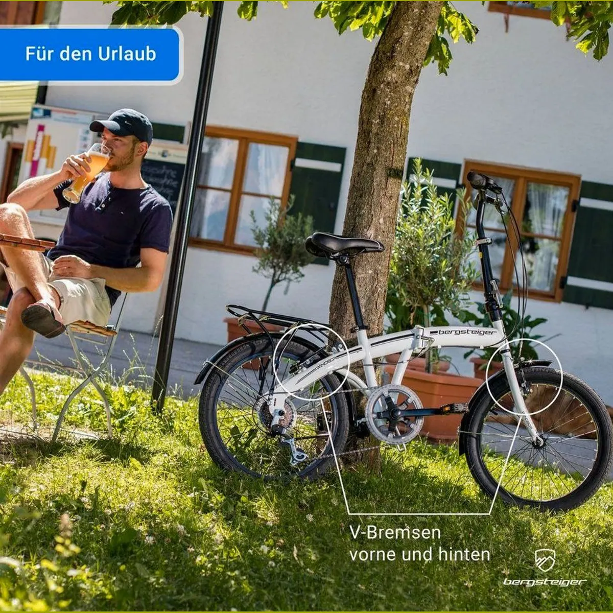 bergsteiger Faltrad Windsor 20 Zoll, Shimano 6-Gang, Klappbar, Unisex 3
