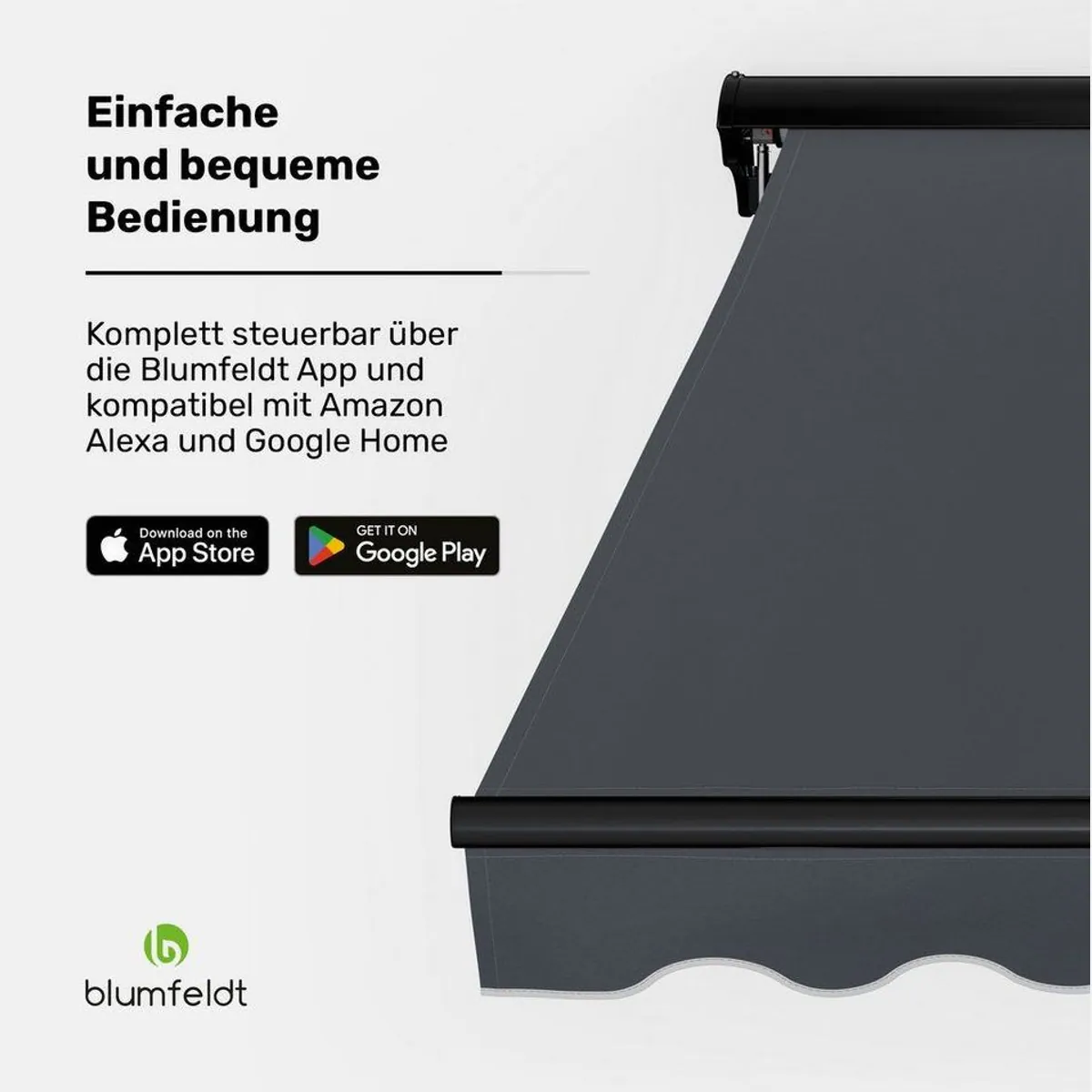 blumfeldt CloudShade Markise, UV-Schutz, Smart Remote, robustes Design 4