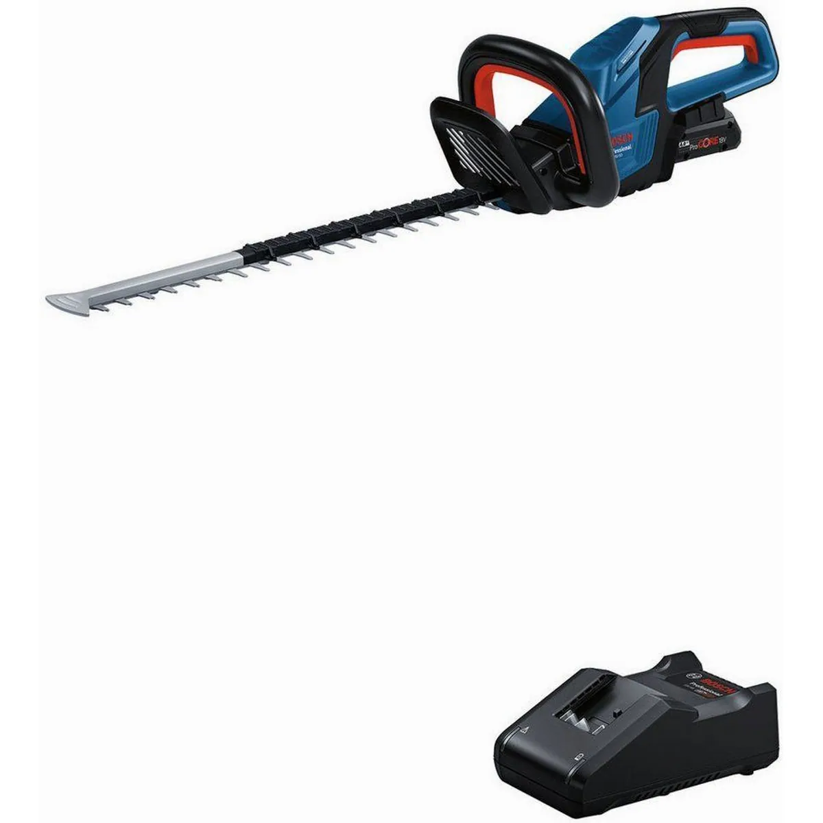 Bosch Professional GHE 18V-50 Akku-Heckenschere, ergonomisch, bürstenlos, leise