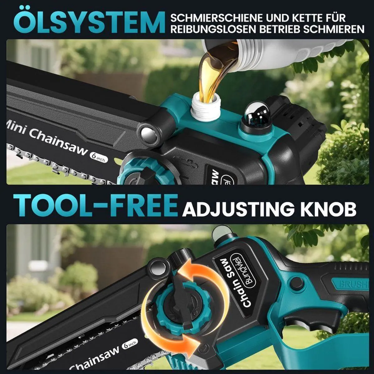 Bundviel Akku-Hochentaster, bis 235,5 m Arbeitshöhe, bürstenloser Motor, 2x 4000mAh Akku 4