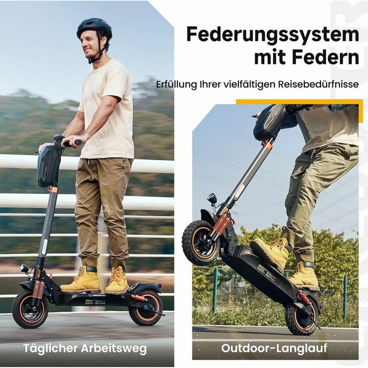 Circooter E-Scooter Offroad, 70 km Reichweite, klappbar, 10 Zoll Reifen 3