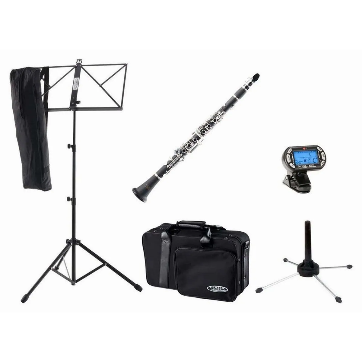 Classic Cantabile CLK-20 Klarinette Set, ABS Kunststoff, Ebonit-Korpus, 20 Klappen