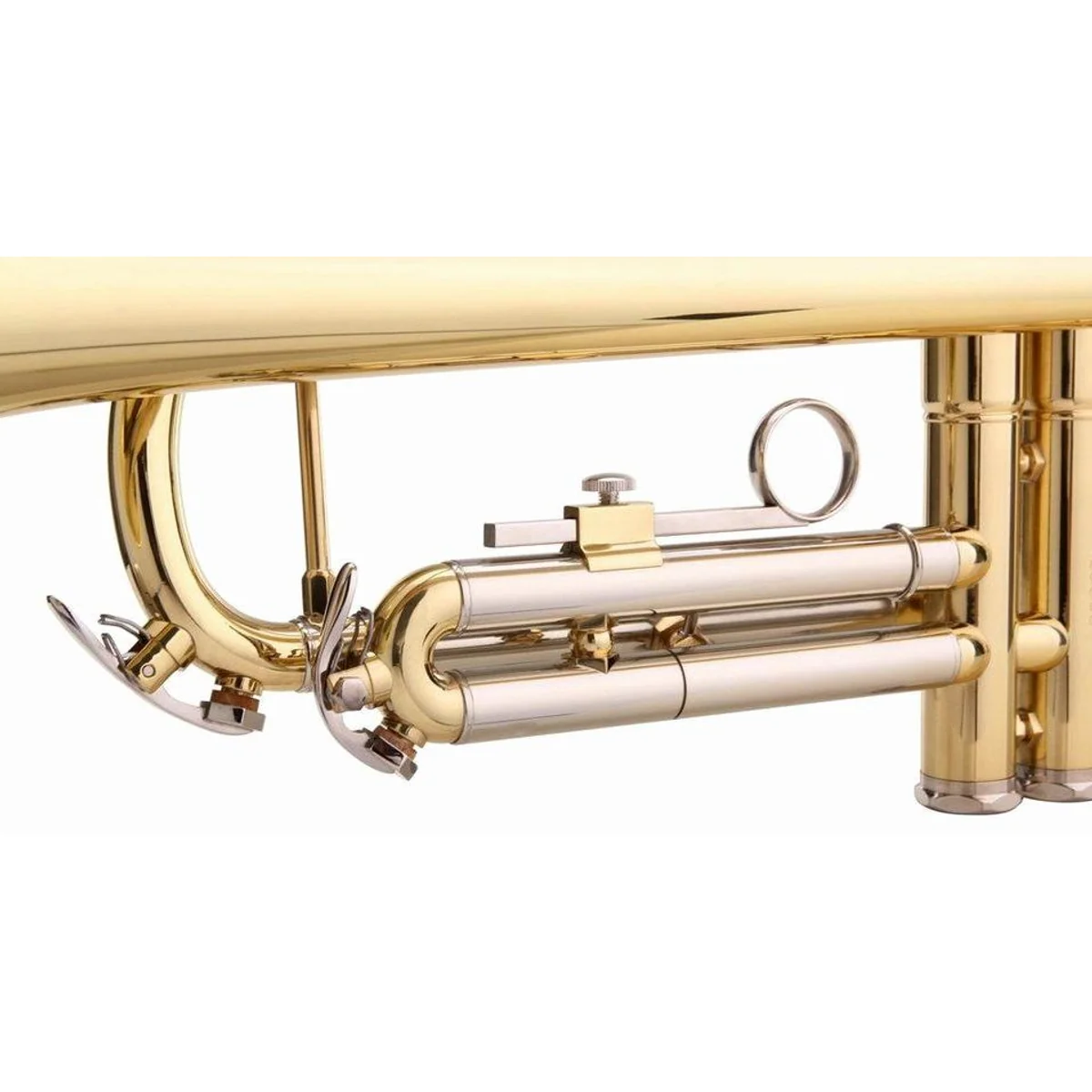 Classic Cantabile TR-40 Trompete Bb, Goldmessing Mundrohr, 125 mm Schallbecher — inkl. Koffer & Mundstück 5