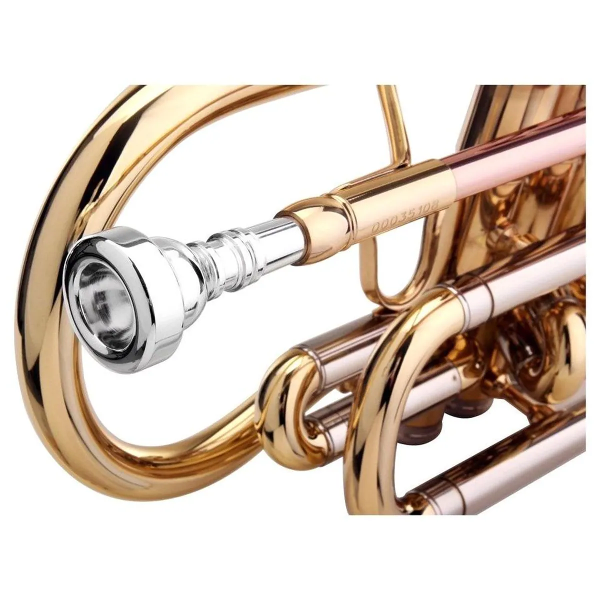 Classic Cantabile CR-400 Bb-Kornett, hochwertiges Messing, Edelstahlventile, Neusilber-Stimmzug 3