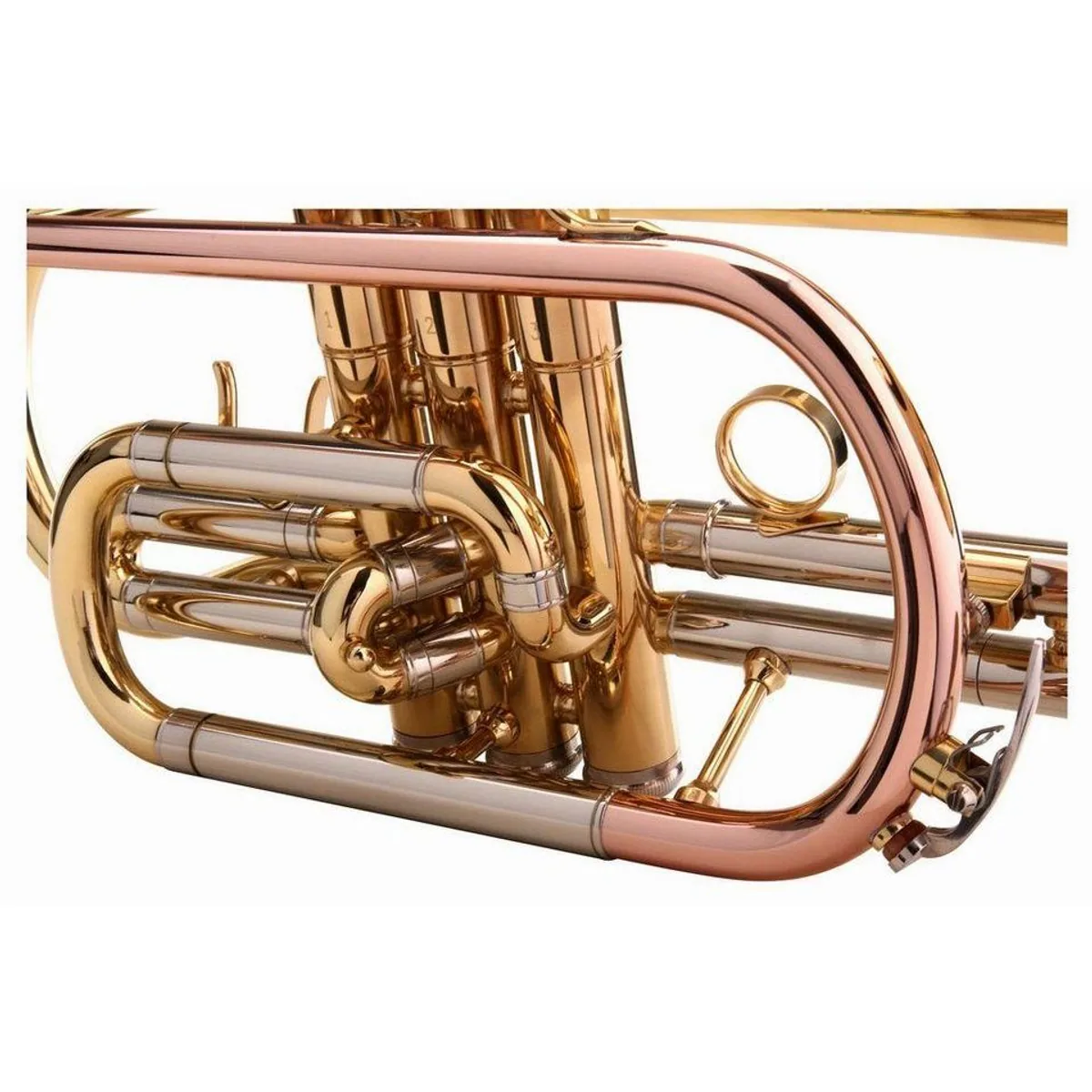 Classic Cantabile CR-400 Bb-Kornett, hochwertiges Messing, Edelstahlventile, Neusilber-Stimmzug 4