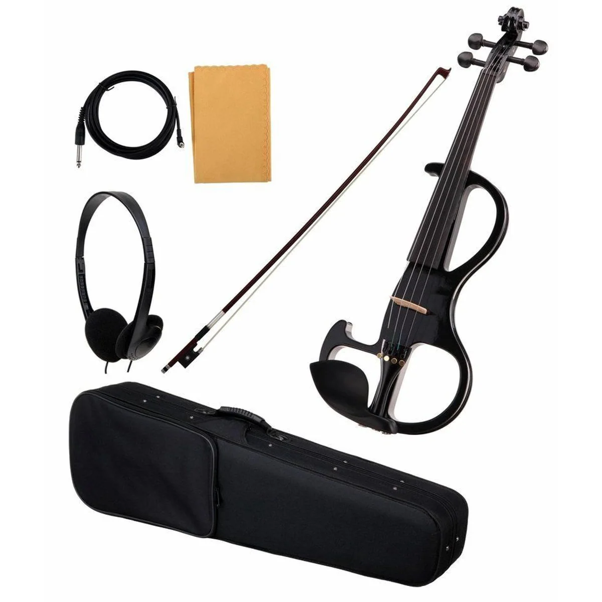 Classic Cantabile EV-90 E-Violine, kraftvoller Klang, edles Design, inkl. Kopfhörer