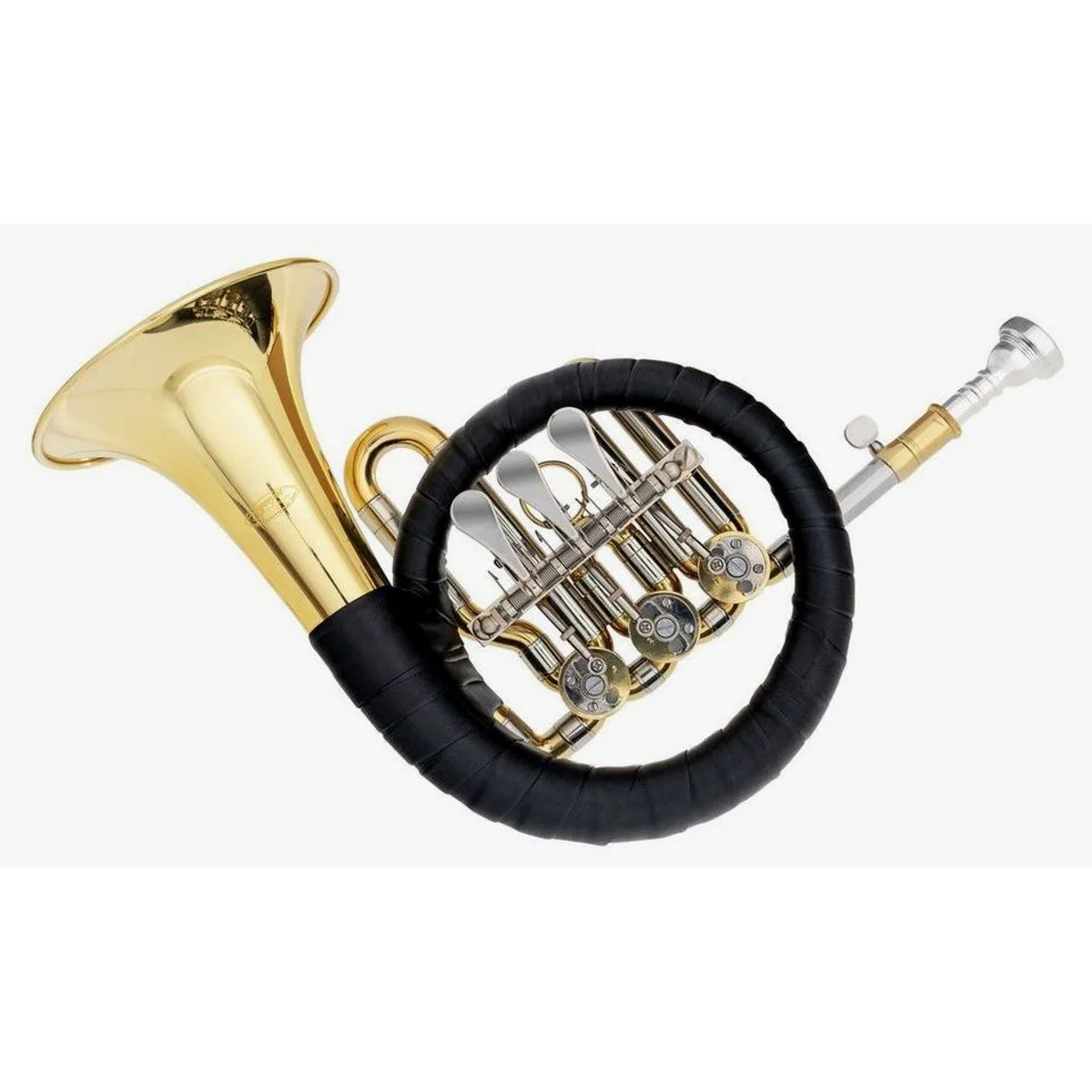Classic Cantabile Posthorn Bb, griffige Lederumwicklung, inklusive Tasche und Mundstück