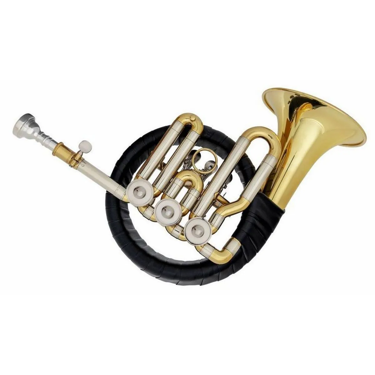 Classic Cantabile Posthorn Bb, griffige Lederumwicklung, inklusive Tasche und Mundstück 2