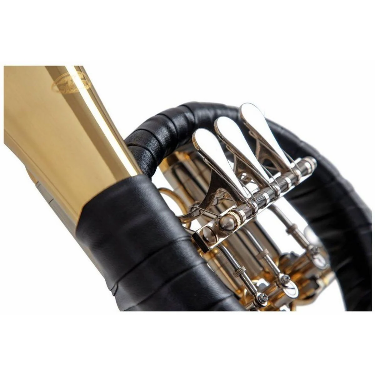 Classic Cantabile Posthorn Bb, griffige Lederumwicklung, inklusive Tasche und Mundstück 3