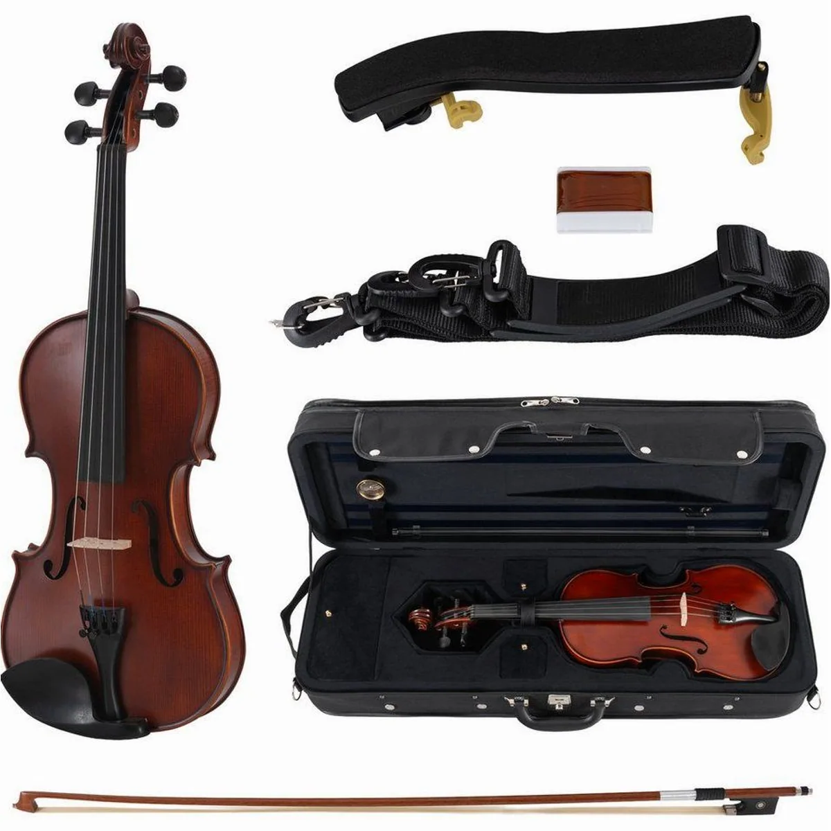 Classic Cantabile Brioso Violinenset 3/4, klangvolle Materialien, umfangreiches Zubehör