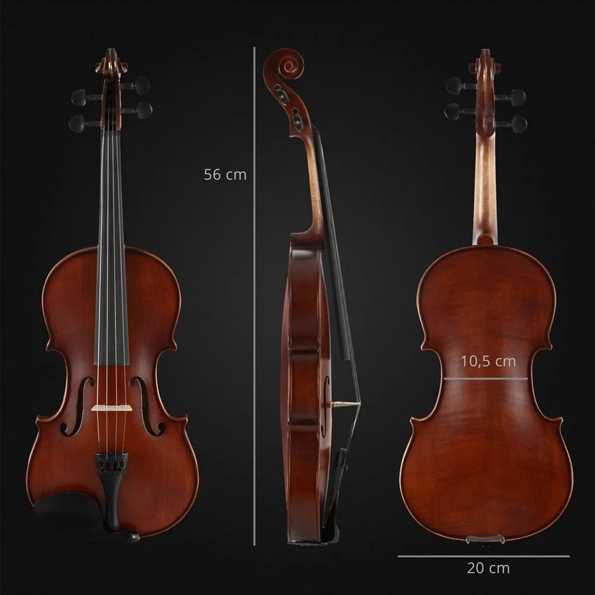 Classic Cantabile Brioso Violinenset 3/4, klangvolle Materialien, umfangreiches Zubehör 3