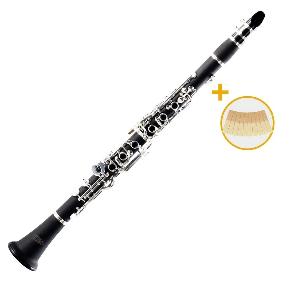 Classic Cantabile CLK-20 Klarinette, Ebonit-Korpus, 10 Blätter, Koffer inklusive
