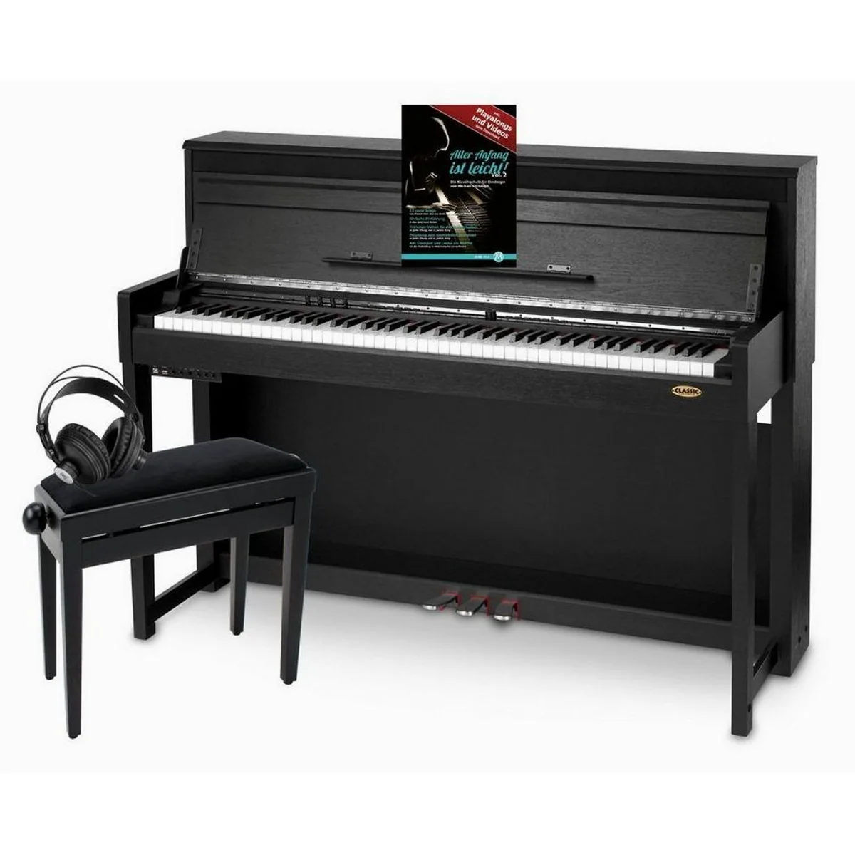 Classic Cantabile UP-1 SM E-Piano Set, 88 gewichtete Tasten & 40 Sounds