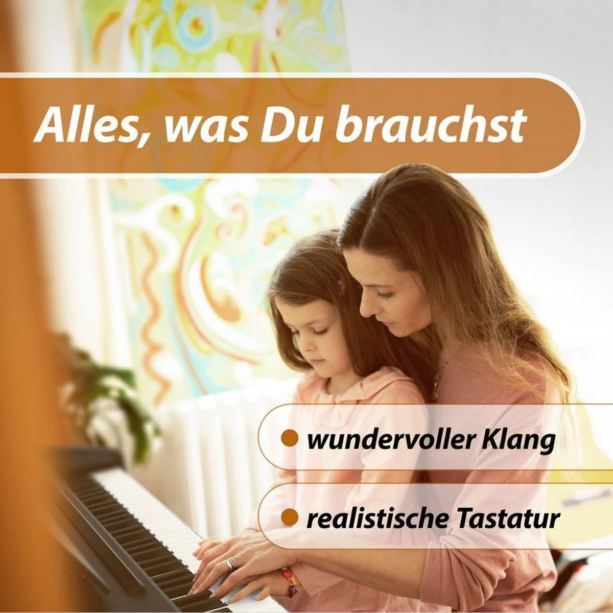 Classic Cantabile DP-50 E-Piano, gewichtete Tastatur, Twin-Piano-Funktion, vielseitige Features 2