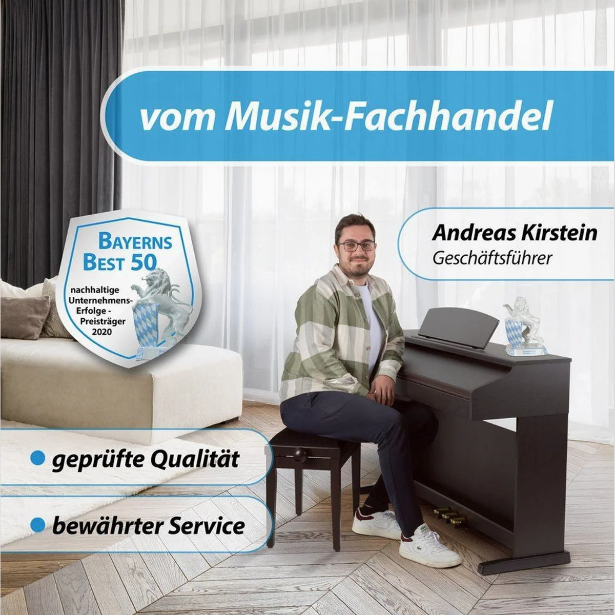 Classic Cantabile DP-50 E-Piano, gewichtete Tastatur, Twin-Piano-Funktion, vielseitige Features 5