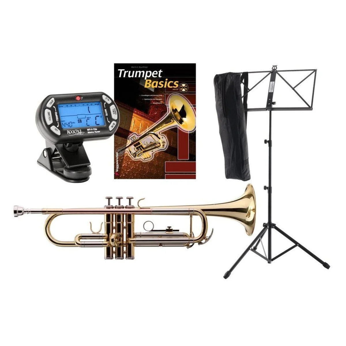 Classic Cantabile TR-39 Trompete Bb, komplettes Anfänger-Set mit Zubehör