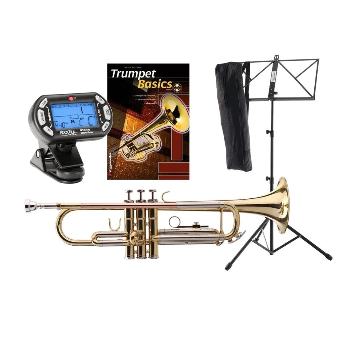 Classic Cantabile TR-40L Bb-Trompete Set, umfangreiches Zubehör, warmen Klang, klassisches Design
