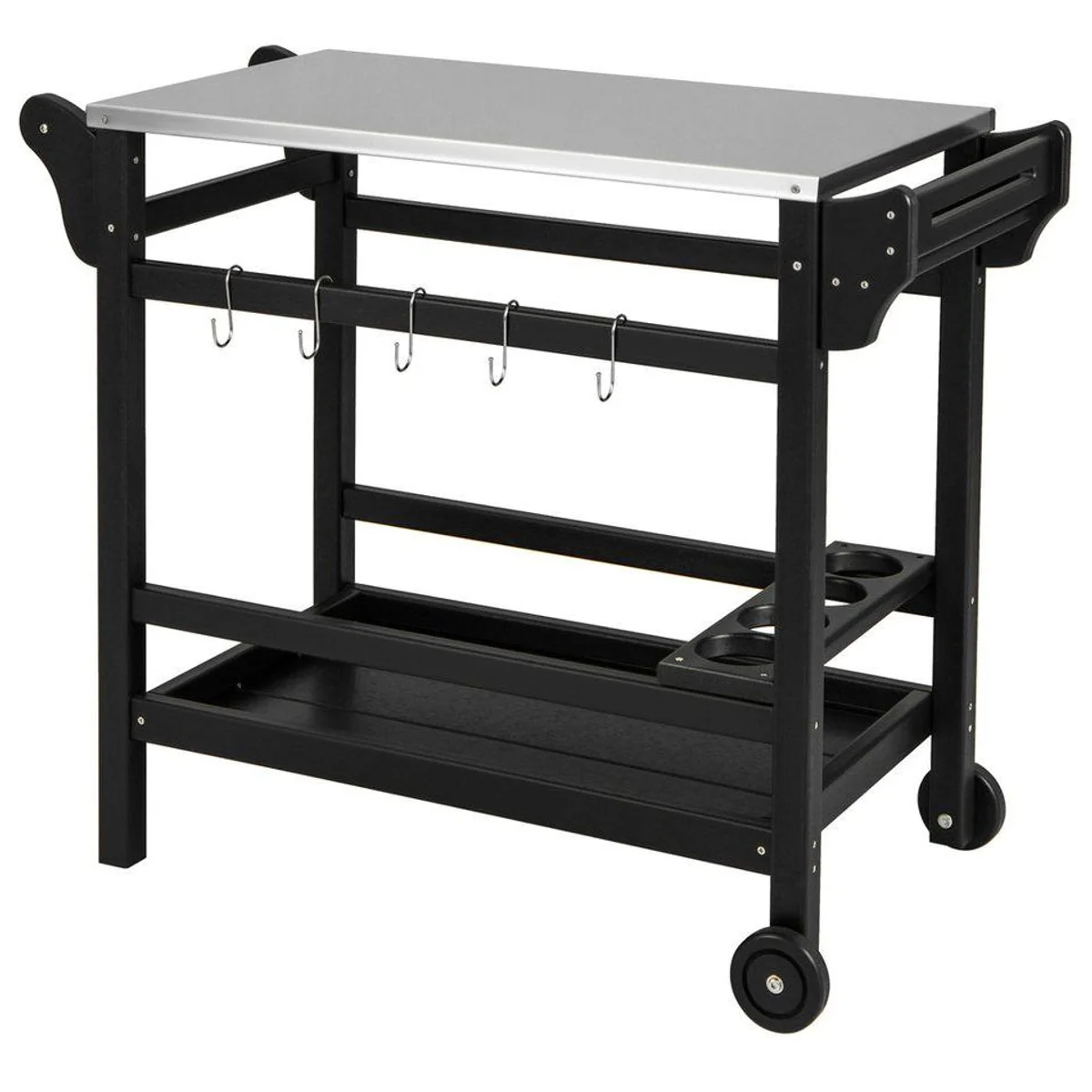 COSTWAY Grillablagetisch, vielseitig, robust, mobil — ideal für Outdoor-Einsätze