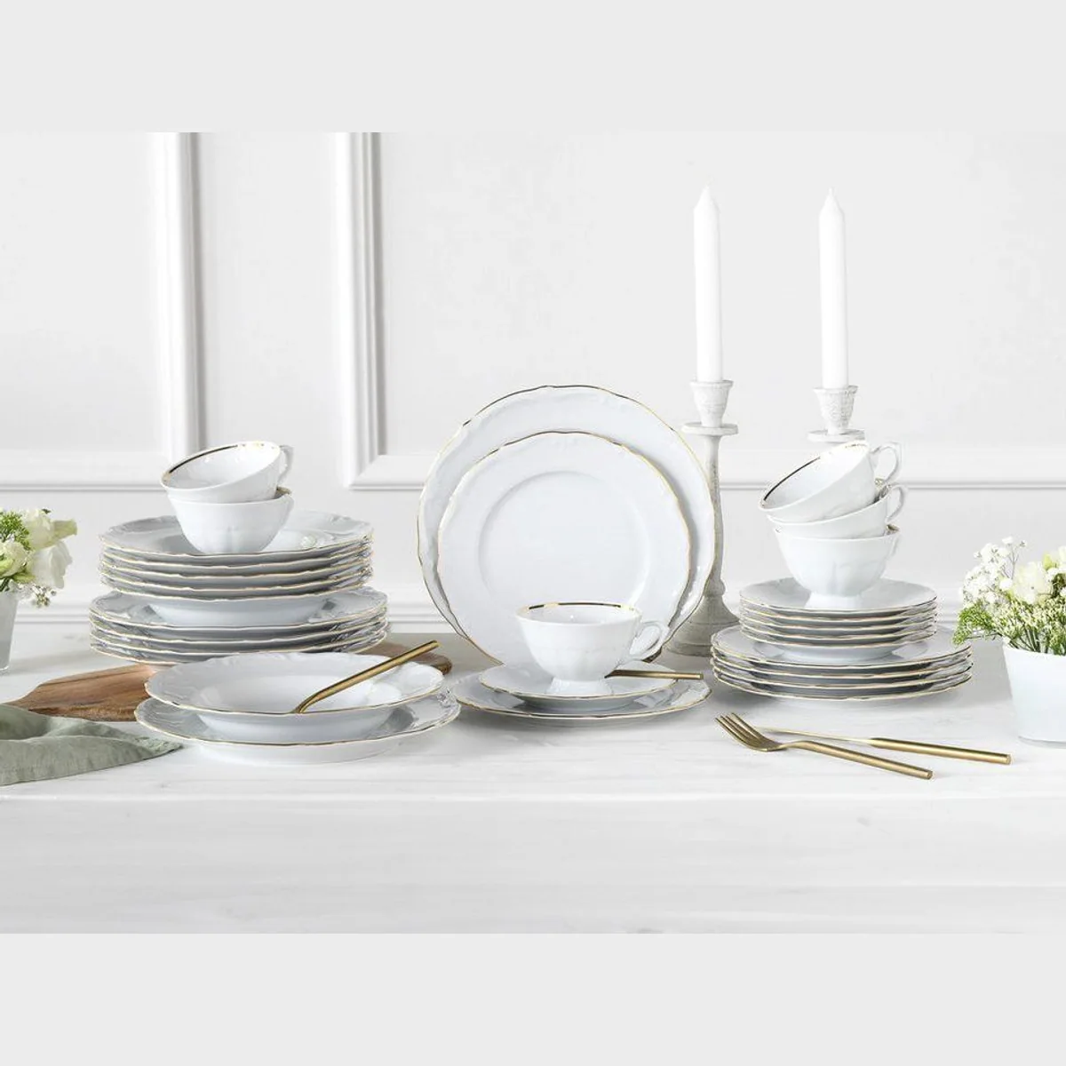 CreaTable Kombiservice Maria Theresia, 30-tlg., für 6 Personen, elegantes Porzellan 5